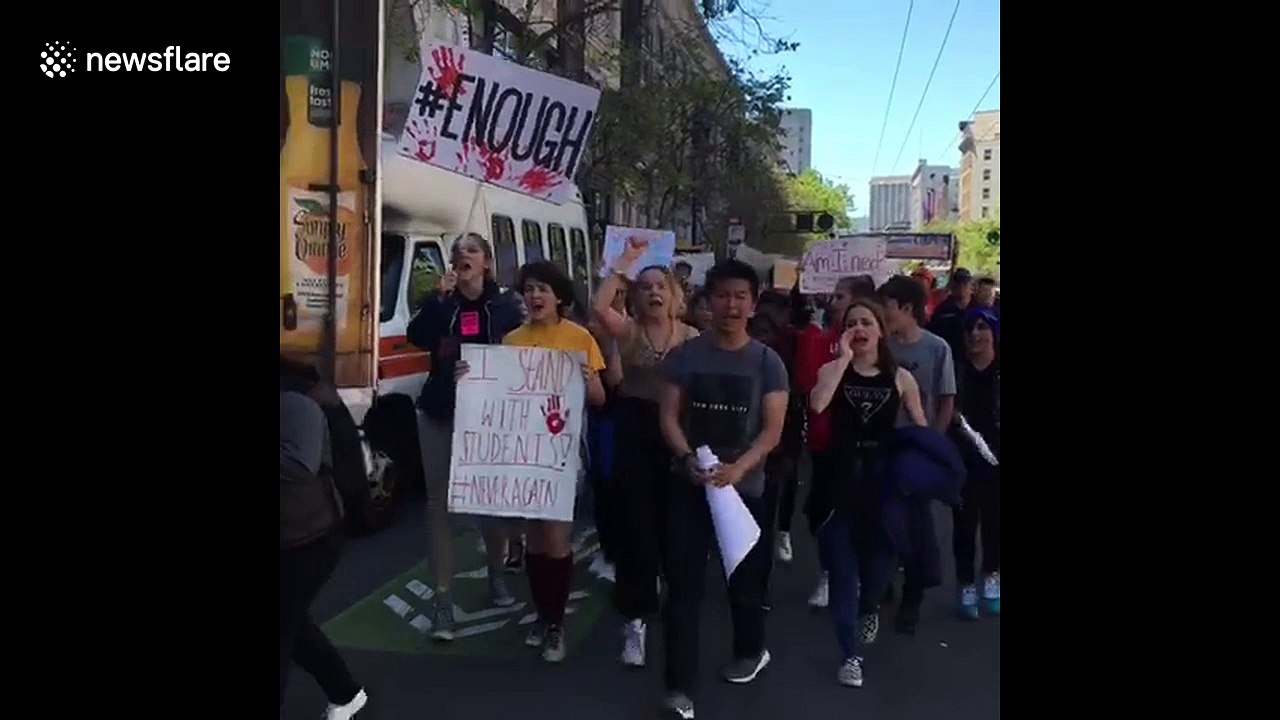 San Francisco students protest gun violence for national walkout day