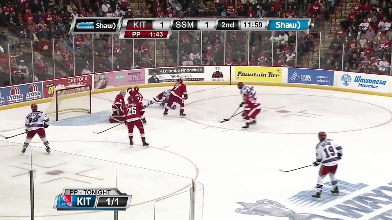 OHL Kitchener Rangers 2 at Sault Ste. Marie Greyhounds 3