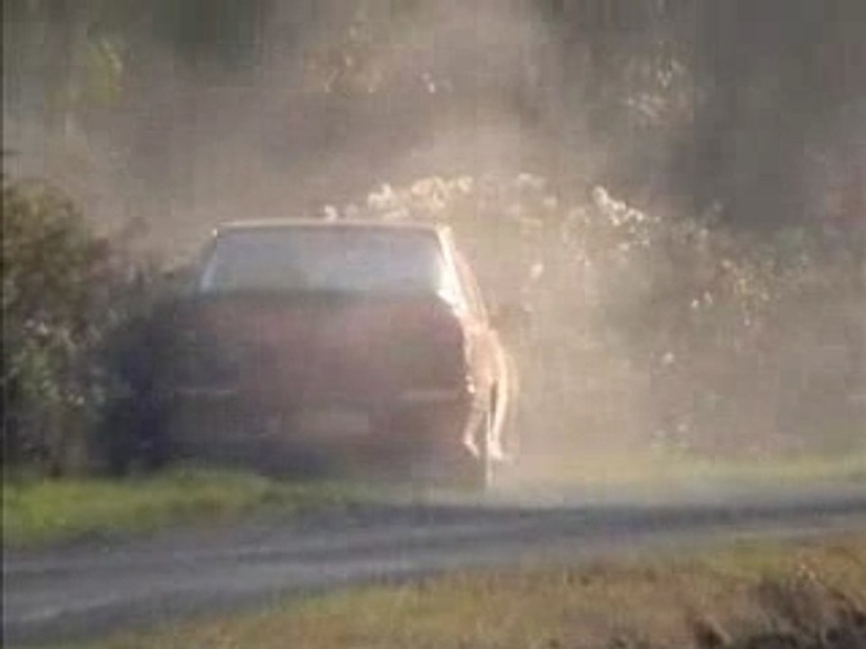 sorti de route au rallye d'automne