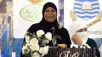 Dr Haleema (Uganda) Addressing at the reception from JI Women