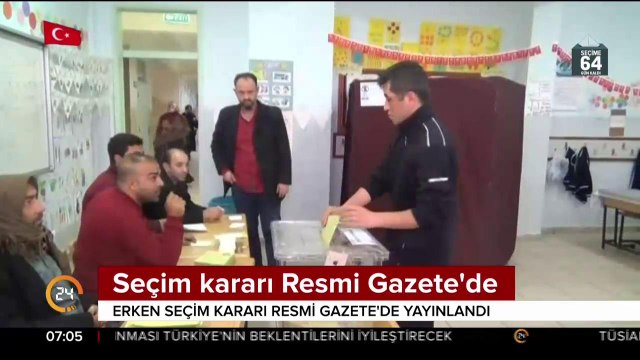 Erken seçim kararı Resmi Gazete'de yayınladı