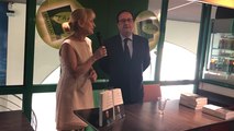 François Hollande à la librairie Thuard