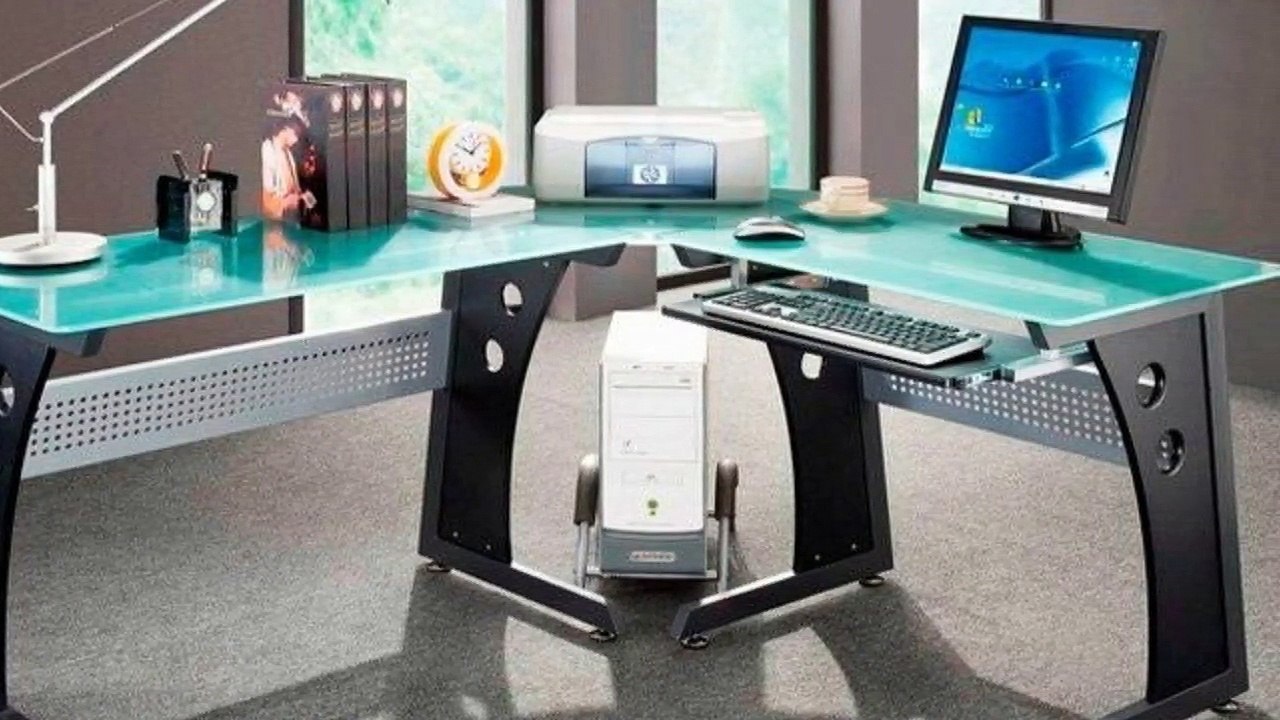 Glass Office Desks for Home Furniture Ideas