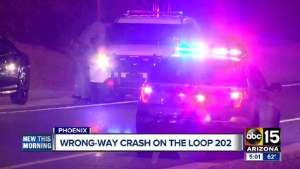 Wrong-way crash on Loop 202 Saturday