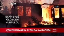 Çöken Duvarın Altında Kalmaktan Saniyelerle Kurtuldu