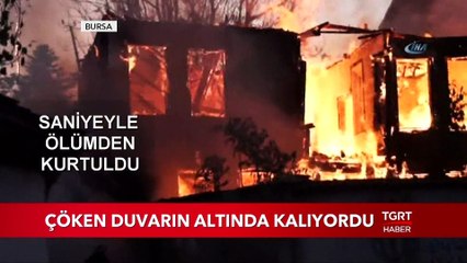 Descargar video: Çöken Duvarın Altında Kalmaktan Saniyelerle Kurtuldu