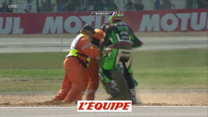 La chute du coéquipier de De Puniet en vidéo - Moto - 24h du Mans