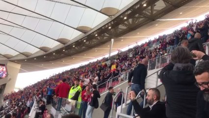 Ambiente en el Metropolitano antes del Barcelona y el Sevilla