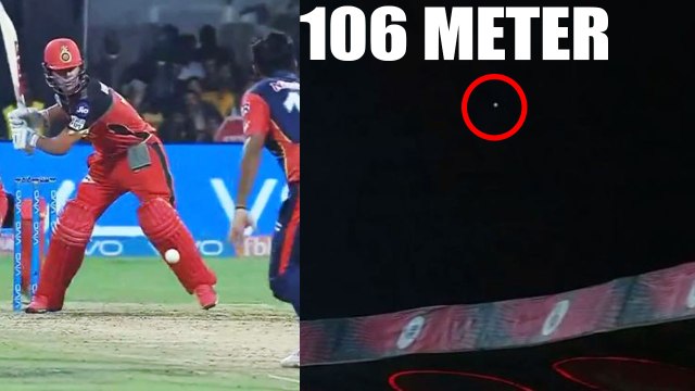 IPL 2018 RCB vs DD: AB de Villiers hits longest six of league, replaces Chris Gayle | वनइंडिया हिंदी