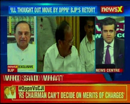 Subramanian Swamy speaks to NewsX, says impeachment details can't be disclosed to public