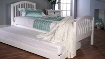White Wooden Single Bed and Mattress Furniture