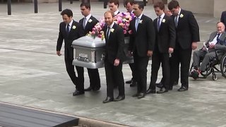 Barbara Bush's grandsons carry her remains after funeral