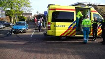 Aanrijding tussen motor en auto op Monnikenweg