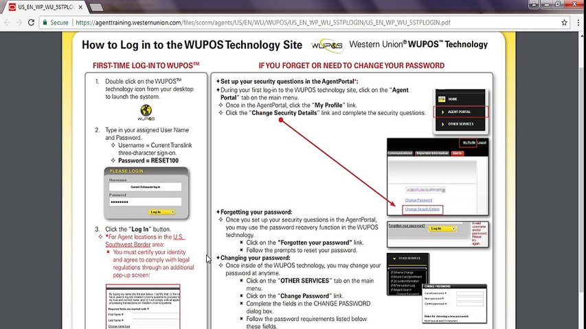 How to login to WUPOS technology site Western Union - video Dailymotion