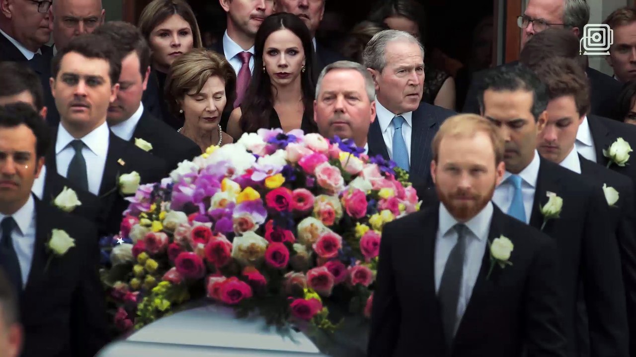Mourners attend the funeral service of former First Lady Barbara Bush