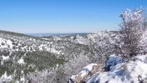 paisajes nevados de la sierra de alcaraz /albacete /