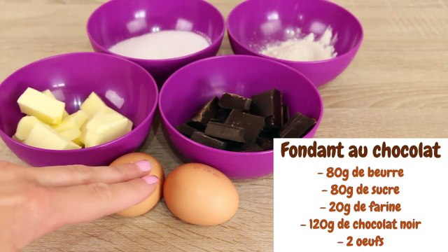 RECETTE FONDANT AU CHOCOLAT COEUR COULANT - RAPIDE ET FACILE •♡