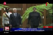 Nuevo presidente de Cuba recibió a Nicolás Maduro en su primera visita oficial