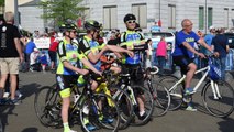 Départ de la course cycliste Liège Bastogne Liège  2018