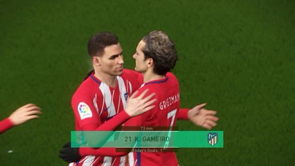 Atletico Madrid vs Las Palmas pes2018 gameplay pc