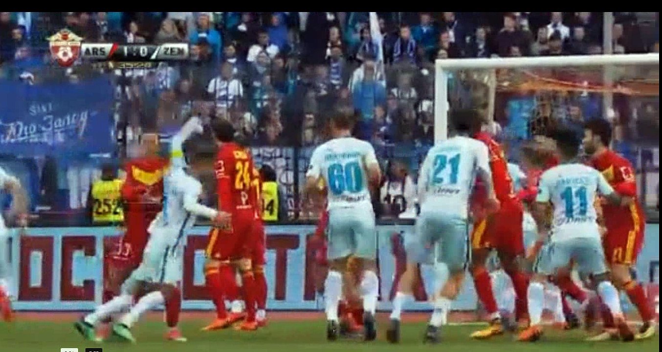 Paredes Amazing Corner Goal - Arsenal Tula vs Zenit St. Petersburg 1-1  22.04.2018 (HD)