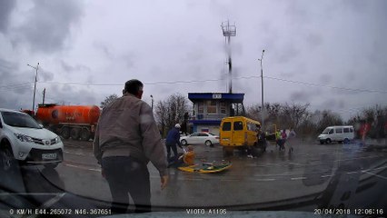 Passengers Fall out of Mini-Van After Crash
