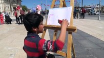 Mülteci çocukların 23 Nisan sevinci