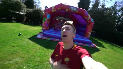 WE GOT A BOUNCY CASTLE!