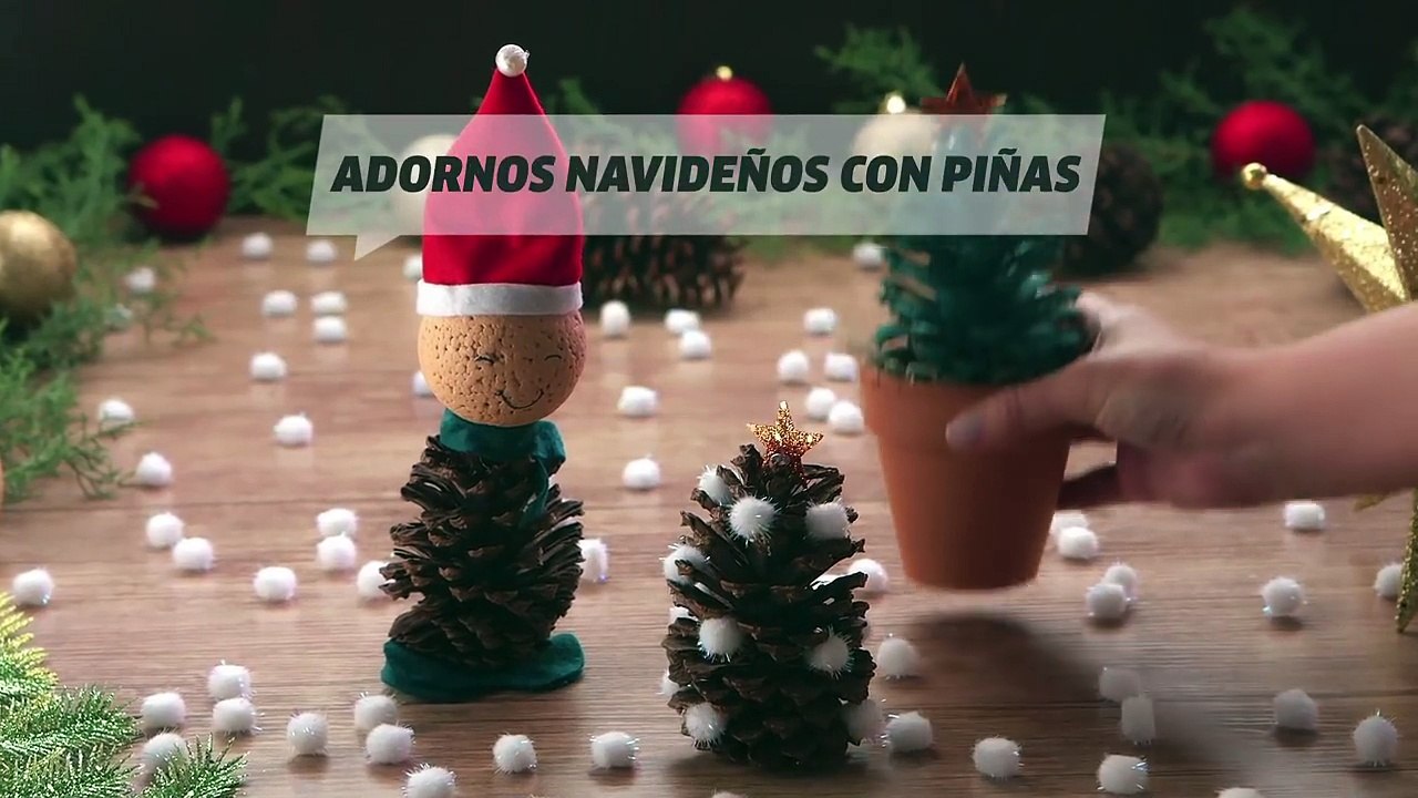 Aprende a hacer adornos navideños con piñas
