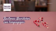 Bastones navideños con limpiapipas | @iMujerHogar