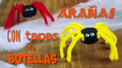 Arañas con tapas de botellas | @iMujerHogar