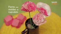 Flores con moldes de cupcakes | @iMujerHogar