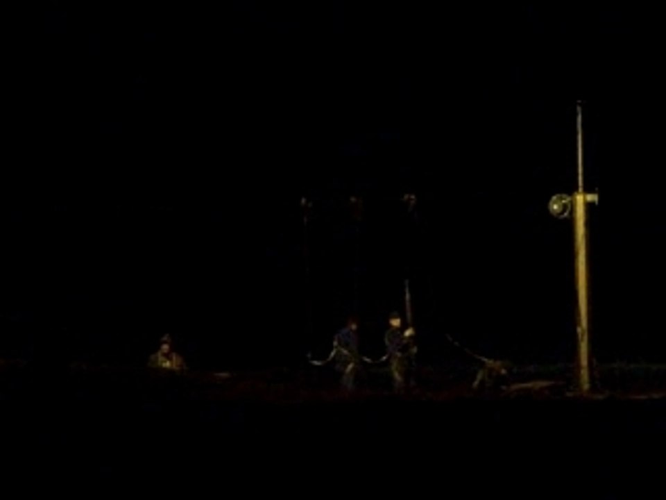 Manoeuvres de nuit sur le barrage de Dom le Mesnil