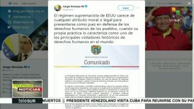 Venezuela rechaza informe de EE.UU. sobre derechos humanos