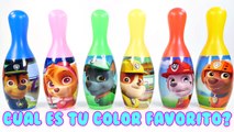 Paw Patrol Bowling Set - Patrulla de Cachorros Juguetes Para Niños Jugando y Aprendiendo