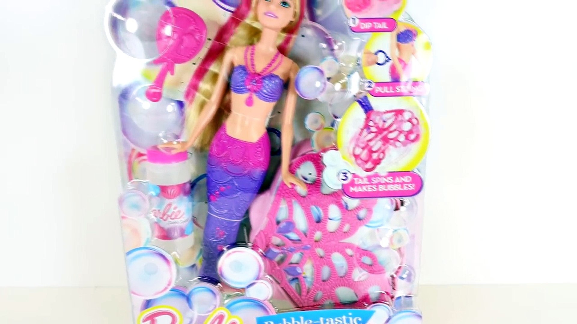 Sirena Cola de Burbujas Muñeca Barbie Como Hacer Burbujas con Barbie + Princesa de las Perlas - video dailymotion