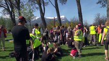Hautes-Alpes : Arrivée du Raid Défense au plan d'eau d'Embrun