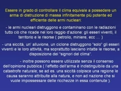 Controllo Climatico - Scie-Chimiche - Chemtrails