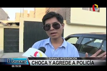 Surco: hombre choca y agrede a policías durante intervención
