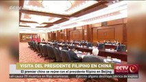 Primer ministro chino se reúne con presidente filipino en Beijing