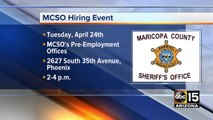 MCSO holding hiring event on April 24