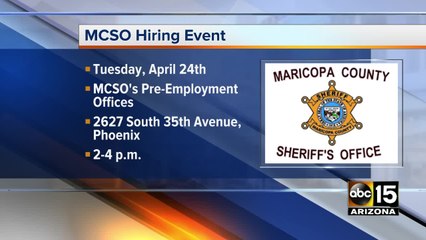 MCSO holding hiring event on April 24
