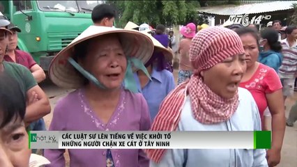 Tạm giữ người chặn xe chở cát_VTC14 phỏng vấn Ls Lê Nguyễn Thế Hưng