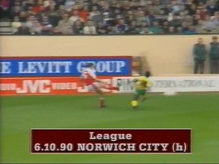 Arsenal - Norwich City 06-10-1990 Division One