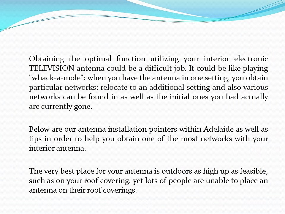 How To Obtain More Networks With Interior Antenna