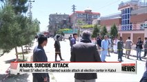 Dozens killed in Kabul election center suicide attack