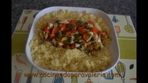 Receta de cous cous de verduras y pollo #Cocina rápida y fácil