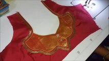 easy  and beautiful  blouse back neck design cutting and stitching