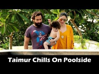 तैमूर अली खान ने गर्मियों में पूल का आनंद उठाया , सैफ और करीना के साथ खूब किया एन्जॉय