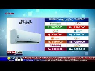 Perbandingan Harga E-Commerce: AC 1,5 PK LG T-13EMV